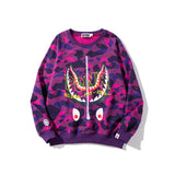 Bape Sweatshirt Camouflage Ape Crew Neck Sweater