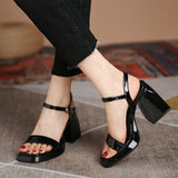 Nude Block Heel Sandals