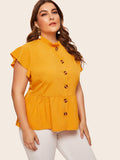 Women Plus Size Tops Fashionable Simple Short Sleeve Shirt for Women