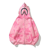 Shark Print Hoodie Sweater Coat Hoodie Male and Female Couples Wear