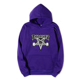 Thrasher Hoodie Hooded Sweater Loose Flame Sweater for Men