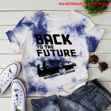 Back to the Future Costume Backtofuture Milk Silk Short Sleeve T-shirt Women's Short T