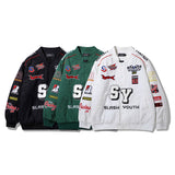 All Star Varsity Jacket Vintage Embroidered Motorcycle Clothing Jacket Coat