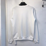 Off White Long Sleeve Round Neck Sweater Letter Crew Neck Pullover Sweatshirt