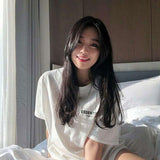 Kanye T Shirt 21ss Summer Fog Letter Short Sleeve T-shirt Loose Plus Size