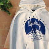 Slogan Graphic Hoodie Loose Pullover Coat
