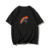 Men's T-Shirt Summer Printed Rainbow Short Sleeve