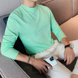 Men Short Sleeve T-Shirt Casual round Neck Long Sleeve T-shirt