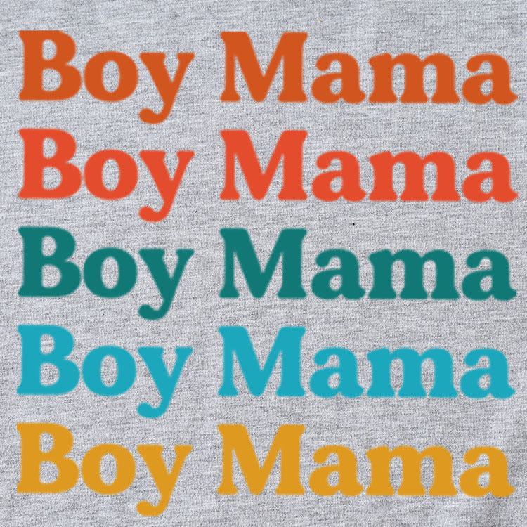 Boy Mama T Shirts Mother's Day Short Sleeve T-shirt