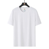 Men Short Sleeve T-Shirt Loose plus Size Ice Silk T-shirt