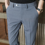 Men Trousers Business Boys Casual Pants