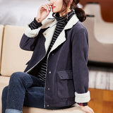 Beth Dutton Outfits Autumn Winter Coat Women's Loose Slimming Velvet Padded Thickened Coat