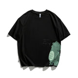 Men T Shirt Summer Casual Tops Men's Clothes Summer Wear Vintage Men's round Neck Short Sleeve Casual Loose Cartoon T-shirt