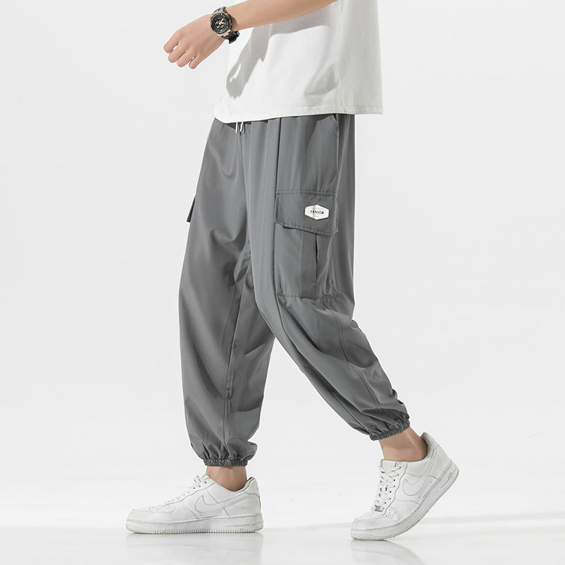 Men Cargo Pants Men's Summer Thin Track Pants Fashion Brand Casual Loose Pants
