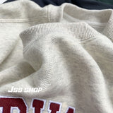 Diana Harvard Sweatshirt Letter Embroidery Velvet Padded Thickened Sweater