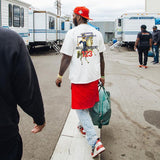 Rrr123 T-Shirt Loose Distressed Knight Printed Short Sleeve