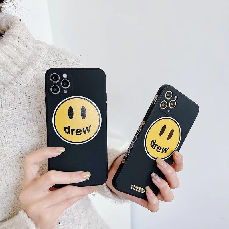 justin b drew phone case Drew Creative Xs Max Smiley Face 12pro Iphone11 Phone Case Apple 8 Plus