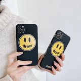 justin b drew phone case Drew Creative Xs Max Smiley Face 12pro Iphone11 Phone Case Apple 8 Plus
