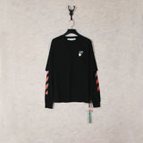 Off White Sweatshirts Long Sleeve round Neck Neck Sweater Autumn and Winter Colorful Gradient Arrow Pattern round Neck Pullover