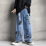 Sail Moon Jean Anime Print Jeans Denim Pants Autumn and Winter Cartoon Printed Loose Jeans