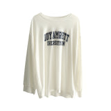 Diana Harvard Sweatshirt Summer Simplicity Printed round Neck Long Sleeve Loose Sweatshirt