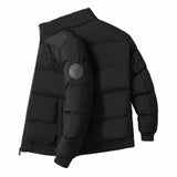 Men's Autumn Winter Coat Stand-up Collar Cotton-Padded Clothes Leisure plus Size Cotton Jacket