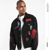 Spray Painted Jacket Men's Spring and Autumn Clothing Leisure Loose Jacket