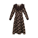 Beth Dutton Yellowstone Dresses Winter Autumn Midi Dresses Retro Plaid Dress for Women