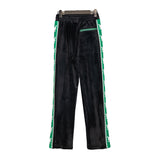 Off White Winter Pants Autumn and Winter Green Letter Velvet Casual Trousers