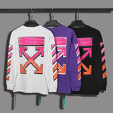 Off White Sweatshirts Long Sleeve Round Neck Neck Sweater Autumn And Winter Arrow Round Neck Long Sleeve Men And Women