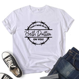 Beth Dutton Outfits Printed T-shirt Loose Casual Fashion