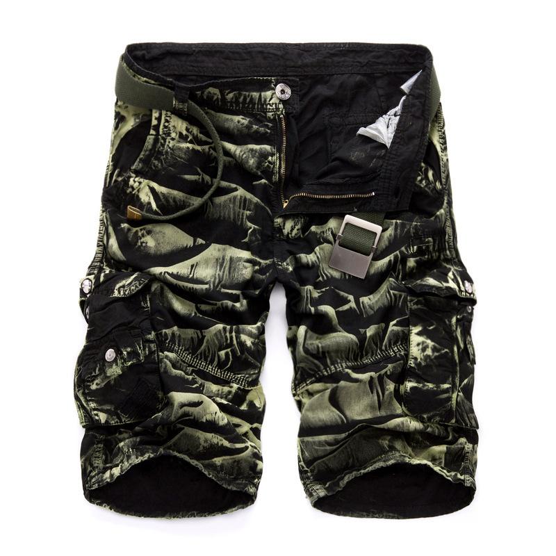 Men Cargo Pants Summer Oversized Cargo Pants Middle Pants Multi-Pocket Fashion Work Clothes Shorts Fifth Pants