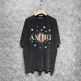 Amiri T Shirt Washed and Worn Retro Short Sleeve T-shirt