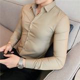 Men's Shirts Embroidered Textured Shirt
