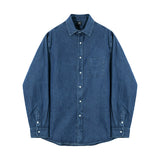 Denim Shirts Men's Spring Loose Shirt Coat