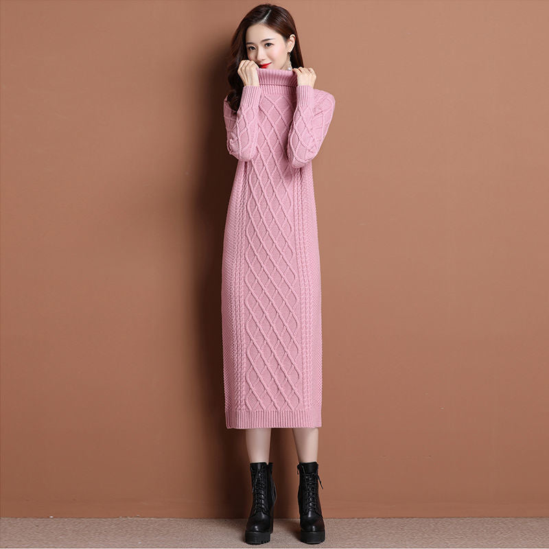 Work Dresses for Girls Autumn and Winter New Coat Knitted Dress for Women