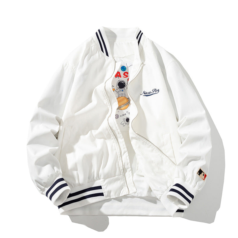 Varsity Jacket Loose Baseball Cotton-Padded Jacket Embroidered Jacket