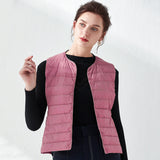 Women Winter Coats Puffer down Vest Lightweight down Jacket Vest Women's Autumn and Winter Vest