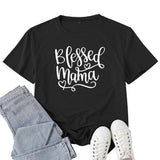 Boy Mama T Shirt Blessed Mama Printed T-shirt