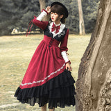 Gothic Lolita Harajuku Style Clothing Lolita Dress Op Side Cardigan Elegant CLA Style British Knight Dress