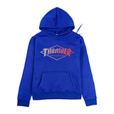 Thrasher Hoodie Sweater Flower Autumn and Winter Men's Clothing Solid Color Hoodie