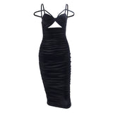 Women Summer Dresses Midi Dress  Sexy Fashion Backless Midi Dress