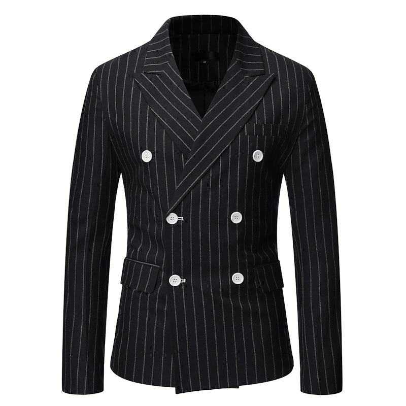 Double Brewed Seersucker Suit Men's Striped Casual Slim Fit Blazer