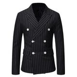 Double Brewed Seersucker Suit Men's Striped Casual Slim Fit Blazer