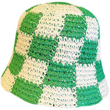 Straw Hat Chessboard Hand-Woven Straw Hat