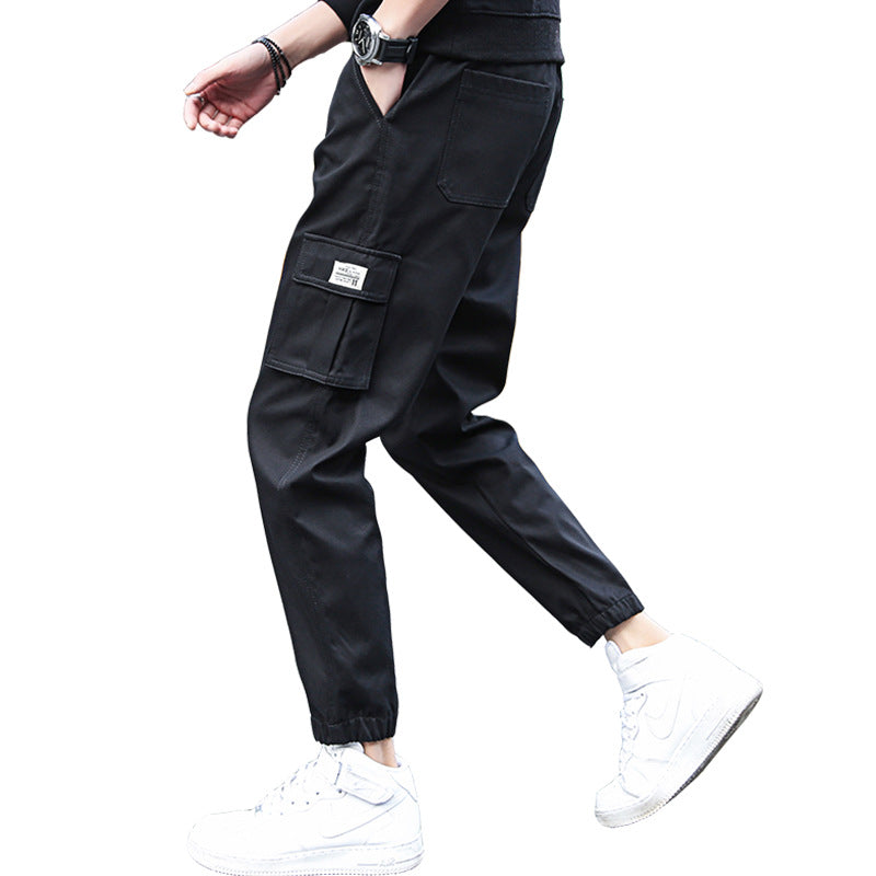 Men Cargo Pants Men's Pants Trendy Spring and Autumn Overalls Men's Loose Leisure Sports