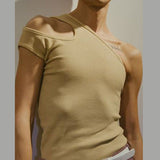 Rave Outfits Mens Vest Color Matching Irregular