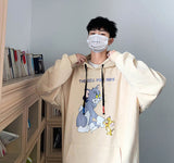 Tom and Jerry Hoodie Orange Milk Color Sweater Sports Top