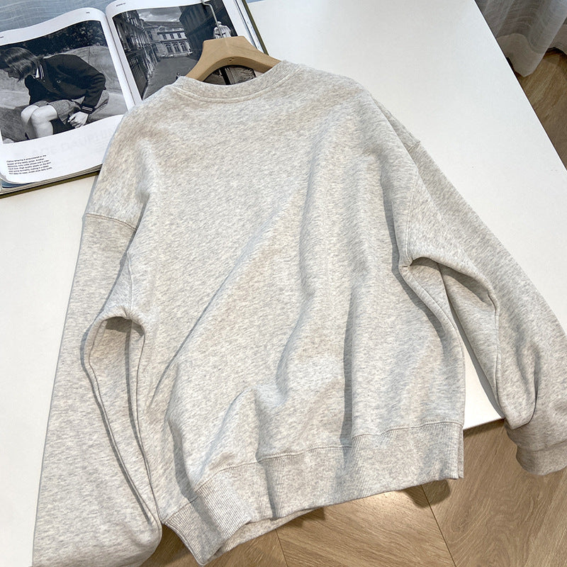 Diana Harvard Sweatshirt Rabbit Printed round Neck Long Sleeve Pullover Hoodie