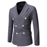 Double Brewed Seersucker Suit Men's Striped Casual Slim Fit Blazer